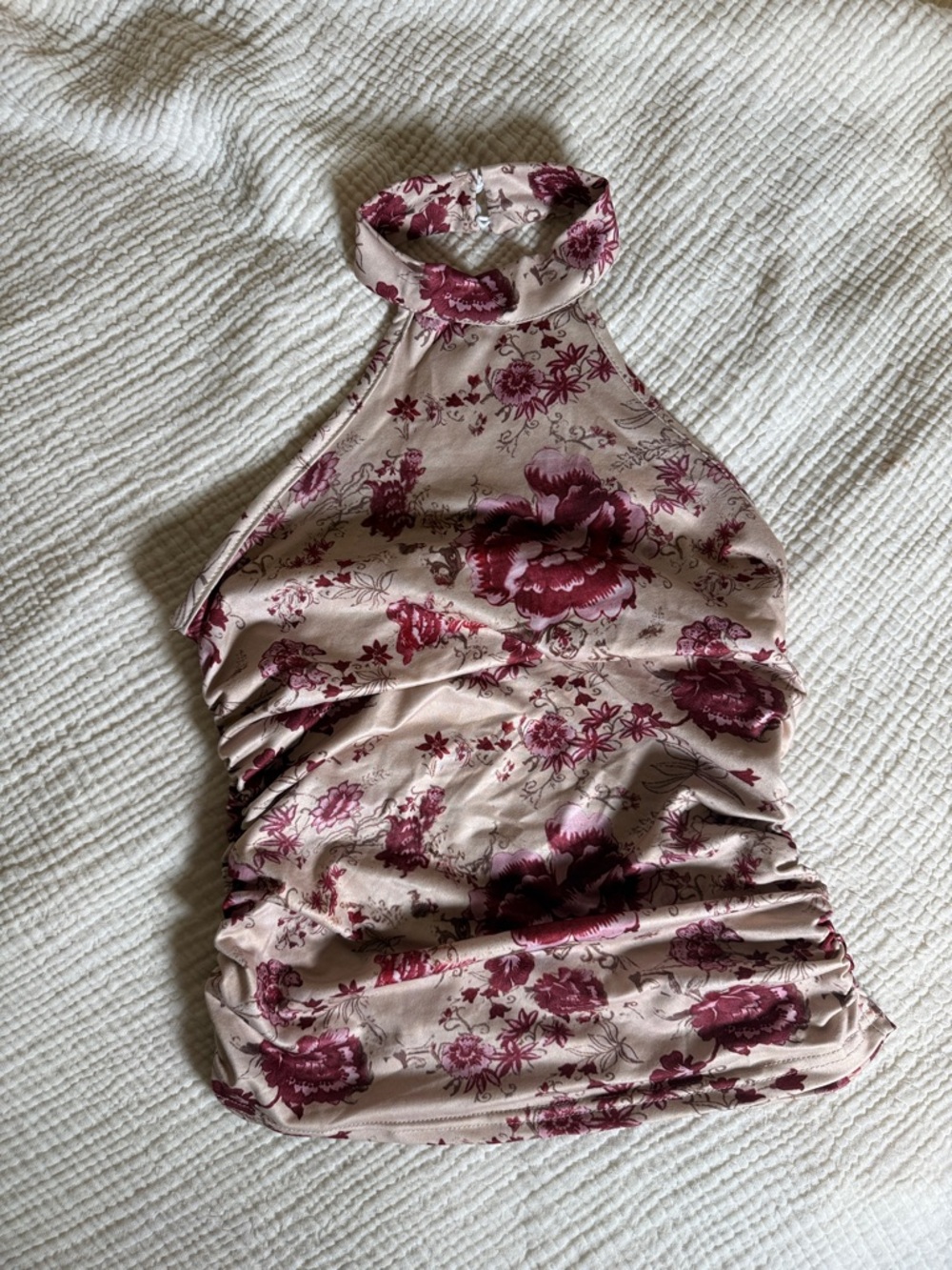 SOLD❌
 pink maybe print tan tank sleeveless - Picture 5 of 6